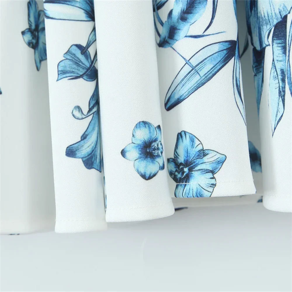 BM&MD&ZA2025Flower Print Halter Collar Summer New Arrivals Women's Backless Casual A-line Dress Short Skirt Aviola