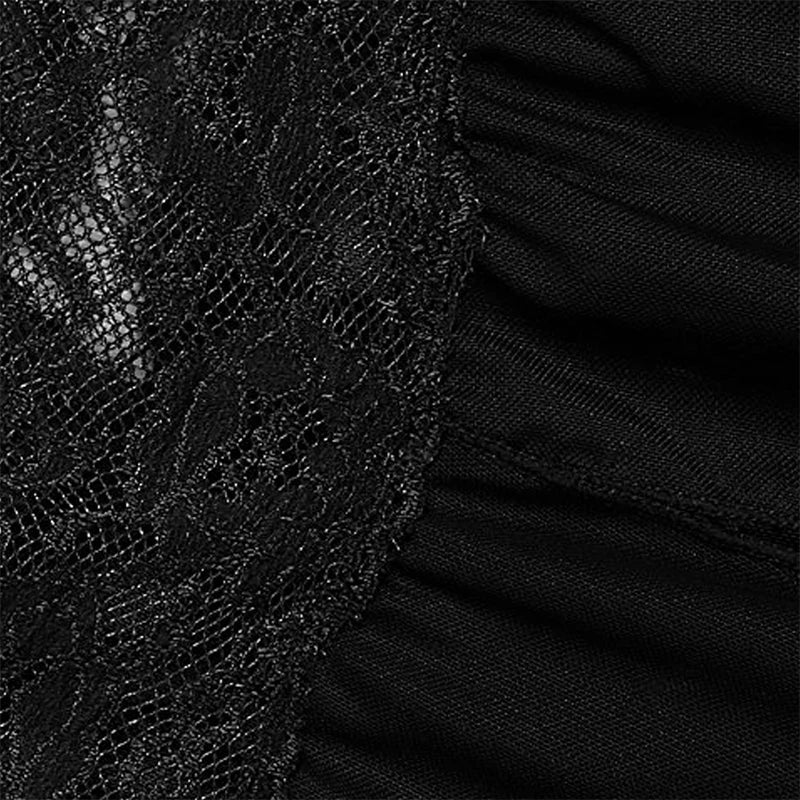 Crotchless Underwear Women Lace Mesh Transparent Bra Set Erotic Costumes Sexy Deep V Halter Neck Baby Doll Dress Lingerie Sets Aviola