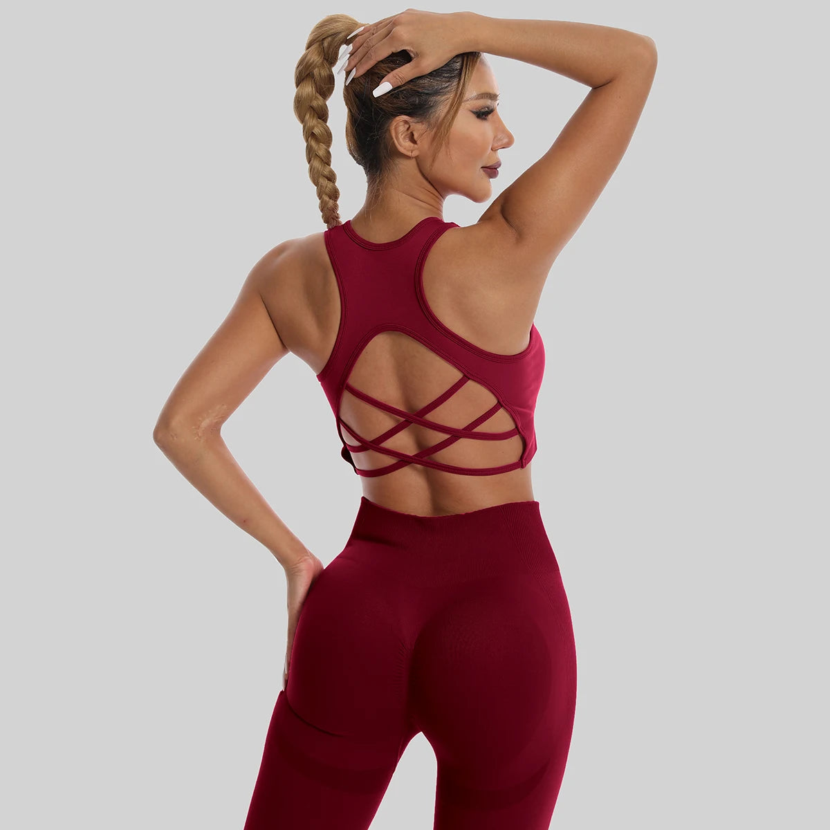 Seamless High Waist Leggings Tracksuit for Women, Yoga Sets, Sportswear, Workout, Sports Bra, Gym Clothing Aviola