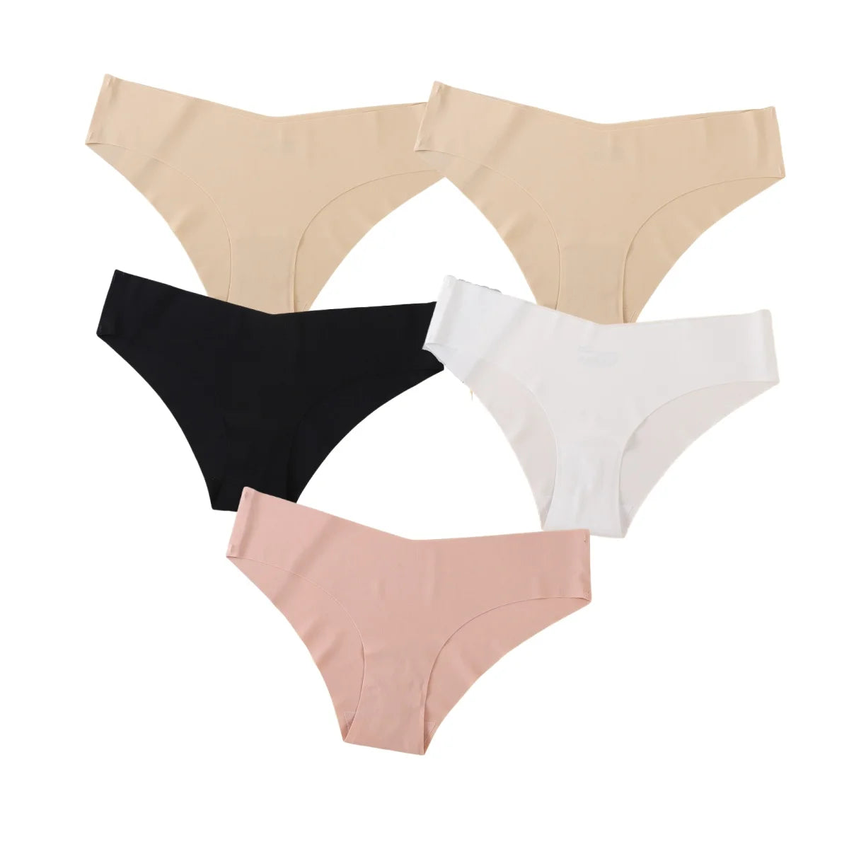 5Pcs/Set Women Panties Seamless Briefs Thin Female Vneck Underpants Summer Soft Panties Sexy Lingerie Underwear Underwear Aviola