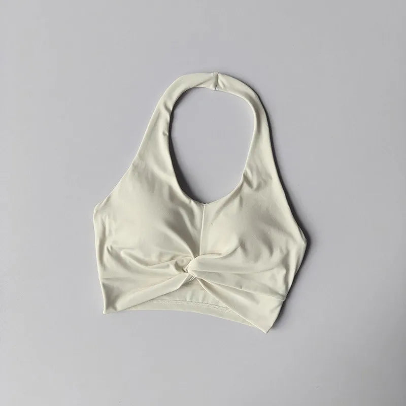 Women's Sexy Hanging Neck Sports Bra Quick Dry Fitness Beauty Back Training Running Sports Bra Comfortable Support Yoga Bras Aviola