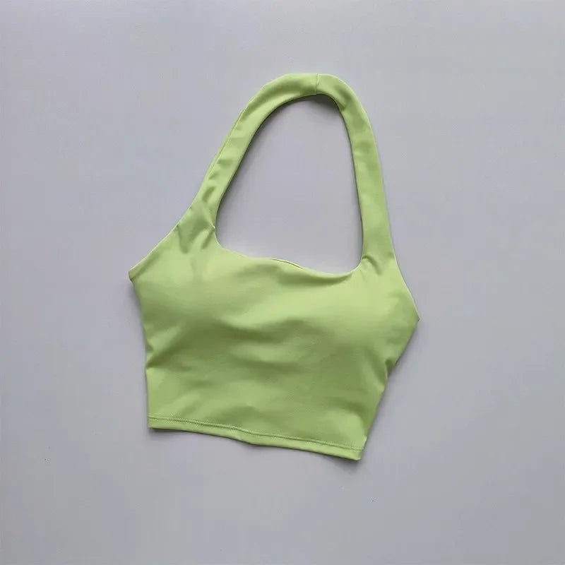 Sexy Halter Padded Yoga Camisole for Women, Backless Gym Crop Top, Fitness Bra, Breathable Workout Tops, Sports Bras Aviola