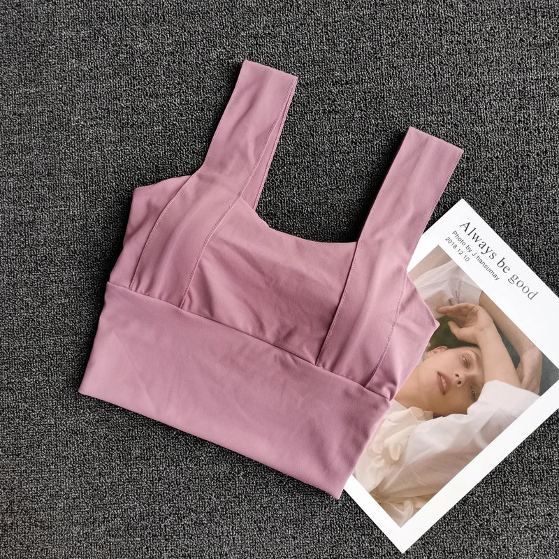 Women Sexy Crop Tops Yoga Bra Female Streetwear Sleeveless Camis Seamless Sport Lingerie Tee Fitness Bra Tanks Workout Bras Aviola