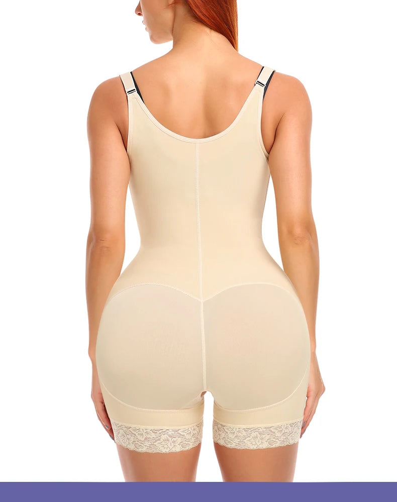 Women's Shapewear Bodysuit  Slimming  Butt Lifter Full Body Shaper Bbl Tummy Control Open Crotch Ziper Design Fajas Reductoras Aviola