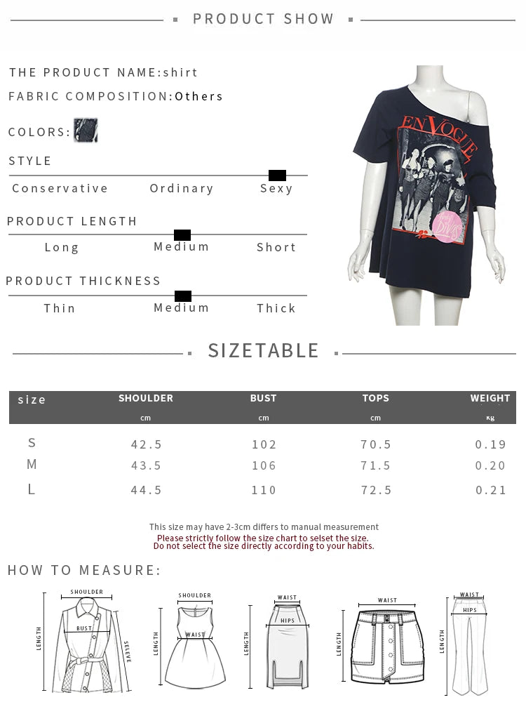 Nibber Print Long t-Shirt Women Wide Collar Hip-Hop Style High Street Leisure Hottie Elasticity Summer Trend Sporty Daily Tops Aviola