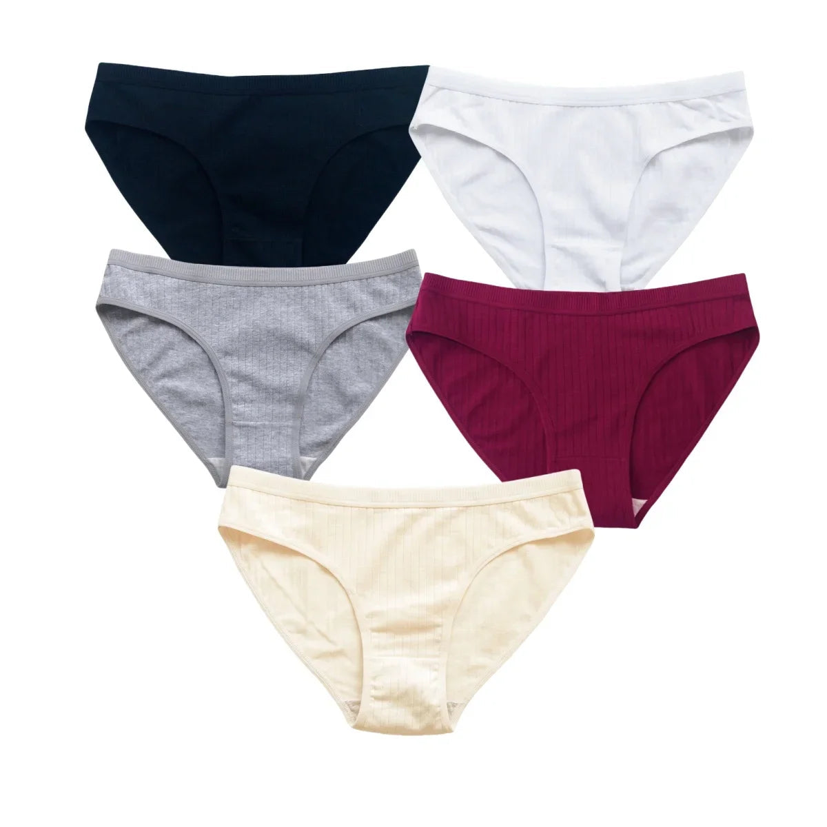 5Pcs/Set Cotton Panties Women Briefs Female Underpants Solid Color Seamless Underwear M-XL Sexy Lingerie Comfort Intimates Aviola