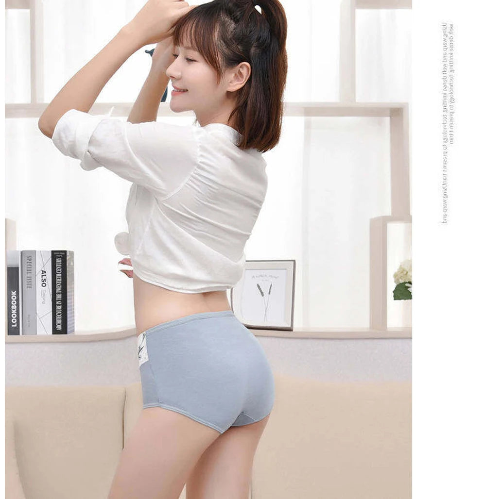 3pcs/Set Printed Underwear for Women Underwear Soft Cotton Knickers Briefs Basic Ladies Panties Full Coverage Breathable Panties Aviola
