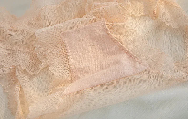 2024 Women Sexy Lace Summer Thin Breathable Underwear Panty Girls Hollow Out Comfort Briefs Low Waist Seamless Underpants Female Aviola