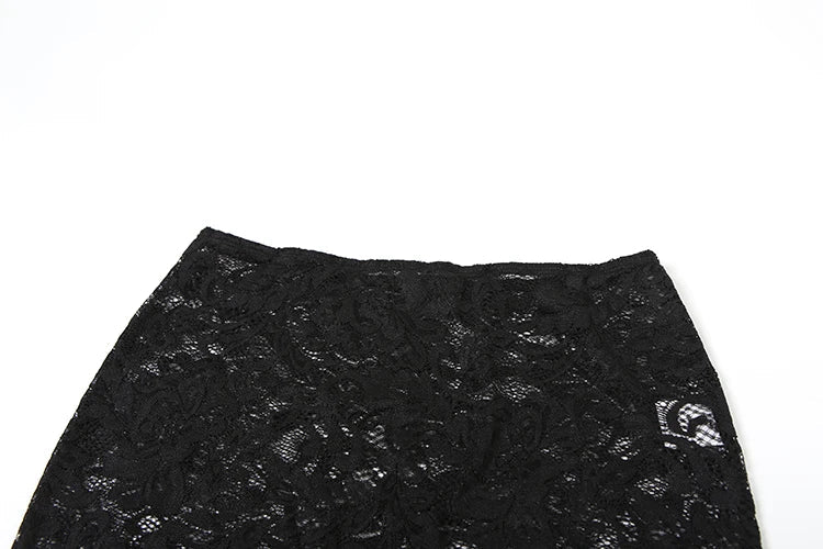 Nibber Sexy Jacquard Women 2 Piece Set Y2K Coquette Halter Backless Tank Tops+Irregular Skirts Matching Summer Midnight Clubwear Aviola