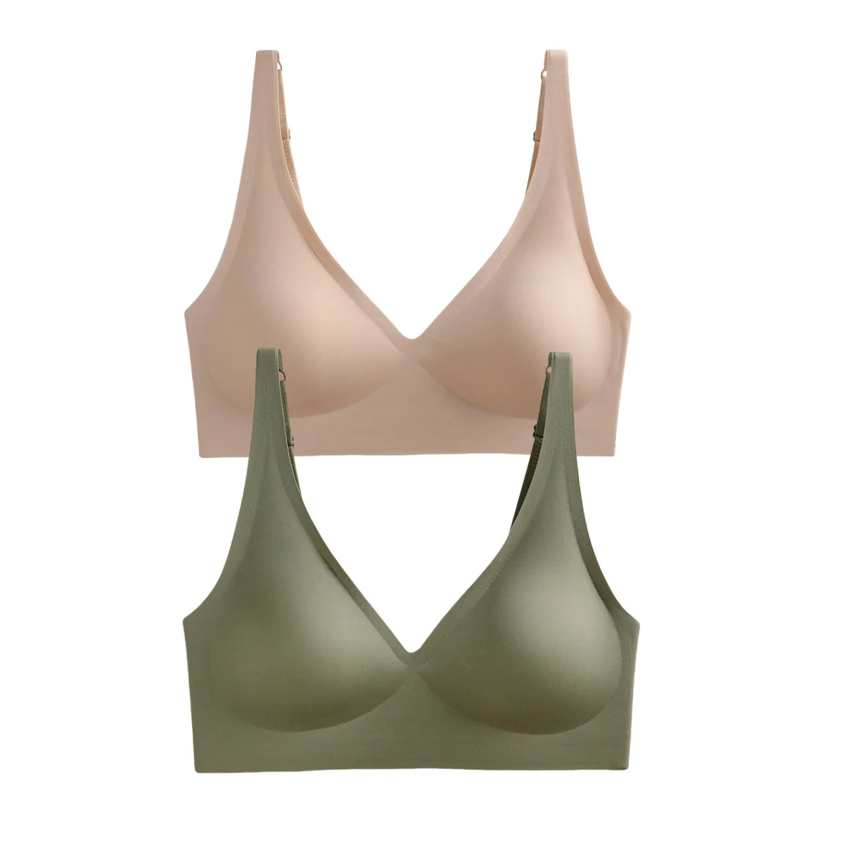 2Pcs/Set Seamless Bra Women Underwear Wireless Brassiere Soft Padded Intimate Female Push Up Sexy Lingerie Underwear Sleepwears Aviola