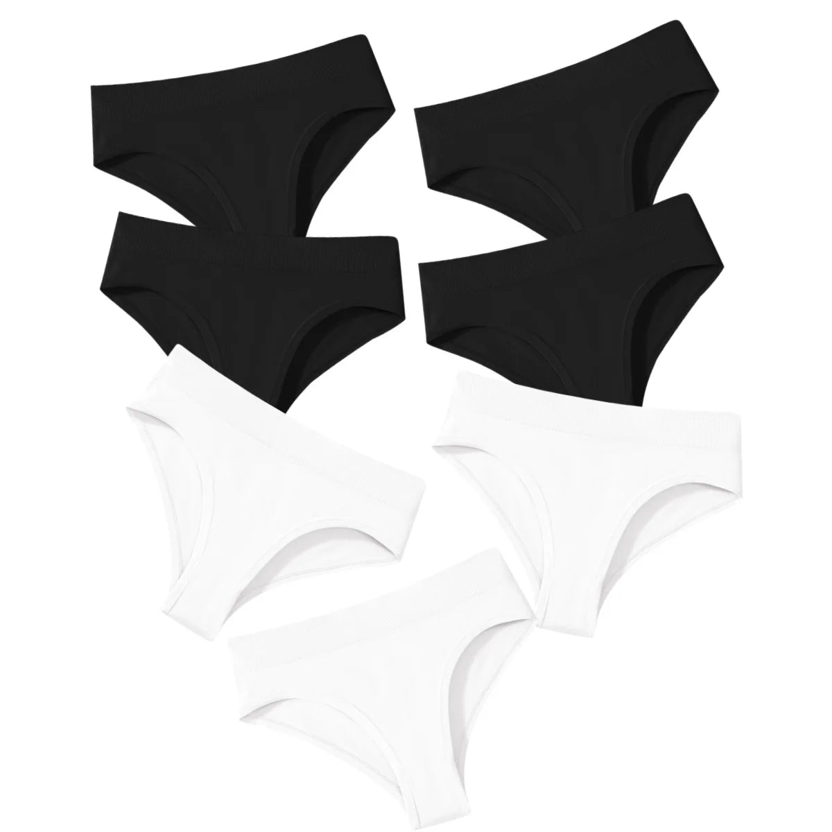 7Pcs/Set High Rise Briefs Women Panties Seamless Underwear Female Underpants Solid Color S-XXXL Sexy Lingerie Comfort Panty Aviola