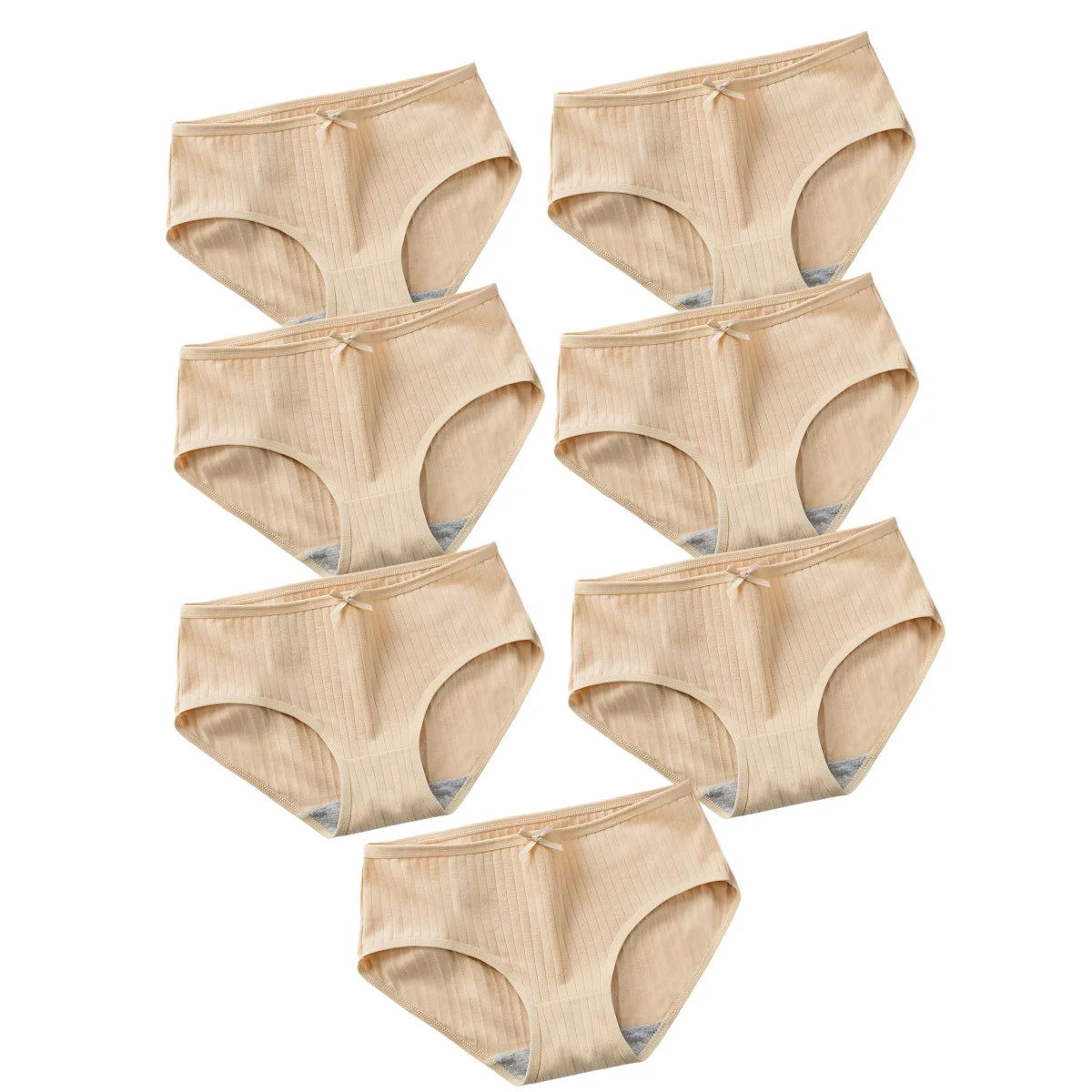 7Pcs/Set Cotton Panties Low Waist Briefs Women Sexy Lingerie Female Underpants Panty Solid Color Breathable Underwear Intimates Aviola