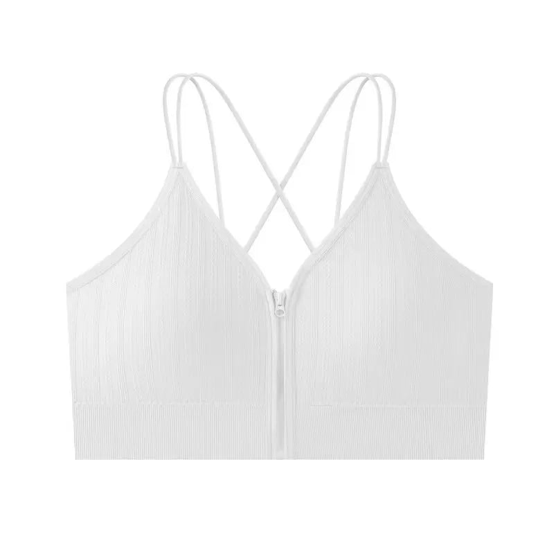 Seamless Bra Women Front Zipper Tube Tops Wrapped Chest Vneck Wireless Bra Comfort Tube Bra Beauty Back Underwear Sports Vest Aviola