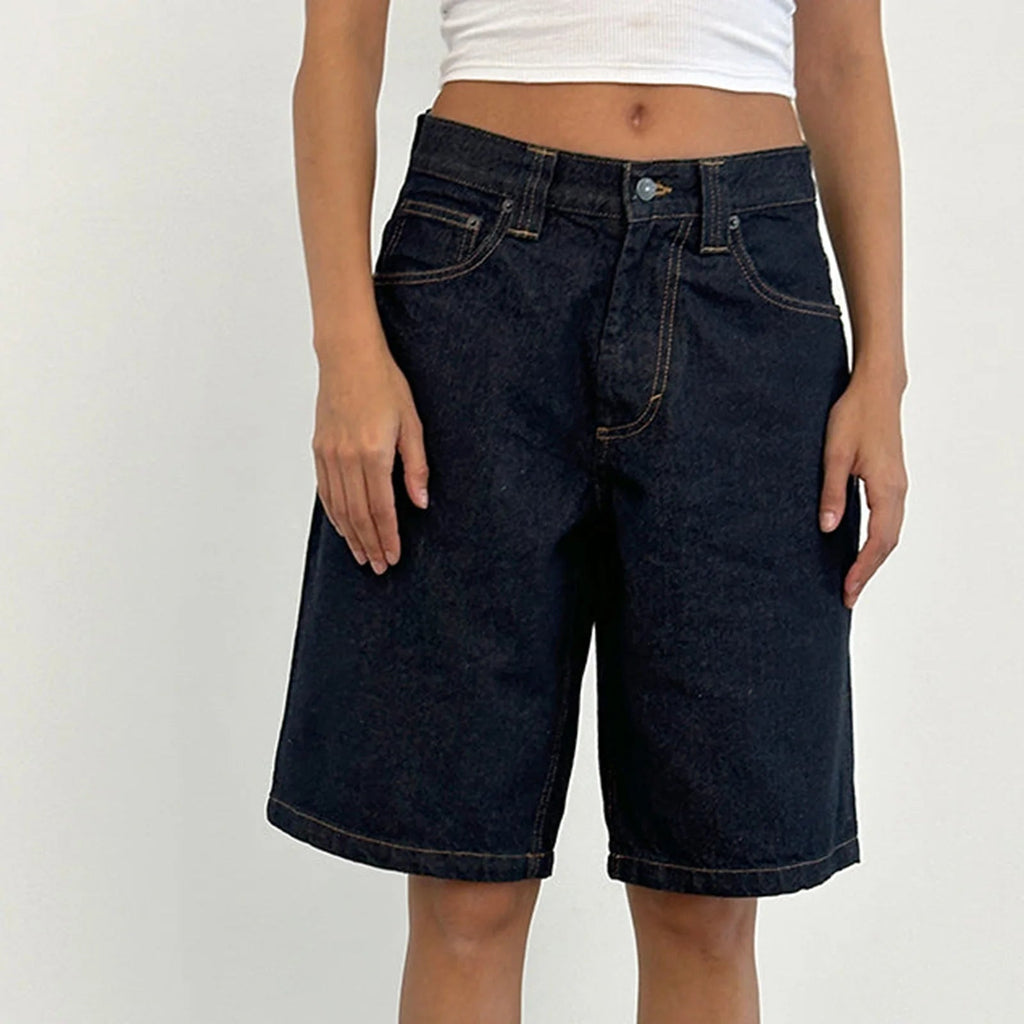 Denim Pant Women Wide Leg Jeans Calf Length Pants High Waist Straight Trousers Y2k Streetwear Mom Jeans Casual Loose Summer Aviola