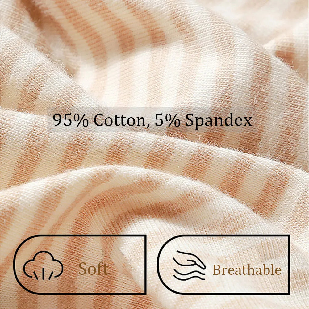 4 pcs/Set Women's High Waist Knickers Ladies Cotton Briefs Underwear Full Coverage Soft Breathable Panties Multipack Aviola