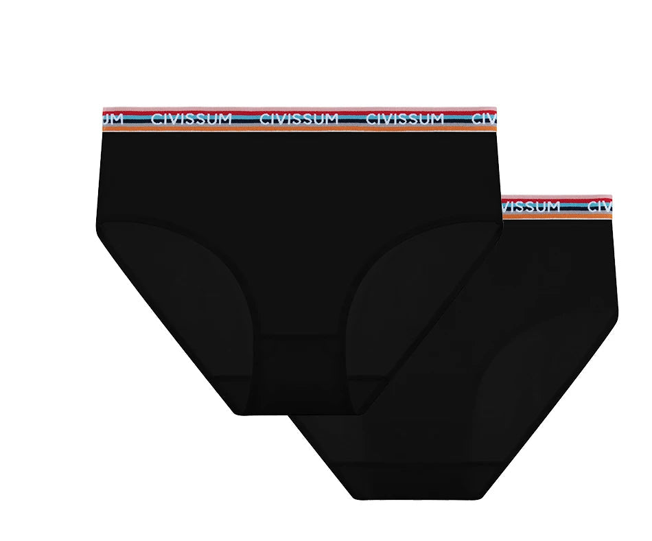2PCS/Set Women Cotton Rainbow Letter Panties Sexy Plus Size Underwear Lingerie Mid Waist Comfortable Briefs NK609 Aviola