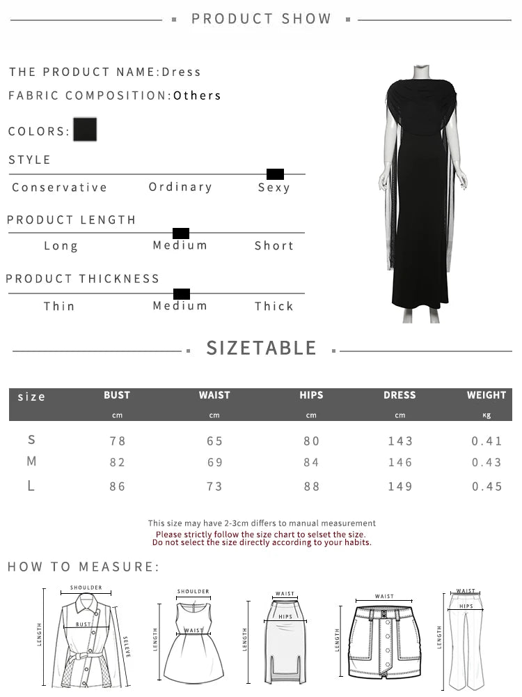 Nibber Backless Maxi Dress Women Folds Tassel Sleeveless Skinny Solid High Stretch Elegant Banquet  Birthday Party Long Bodycon Aviola