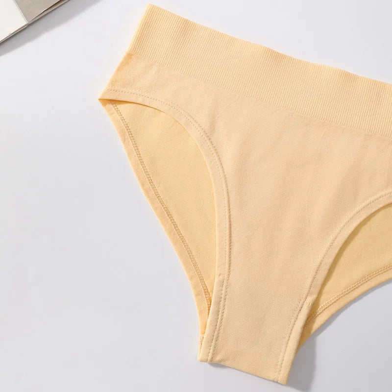 7Pcs/Set High Rise Briefs Women Panties Seamless Underwear Female Underpants Solid Color S-XXXL Sexy Lingerie Comfort Panty Aviola
