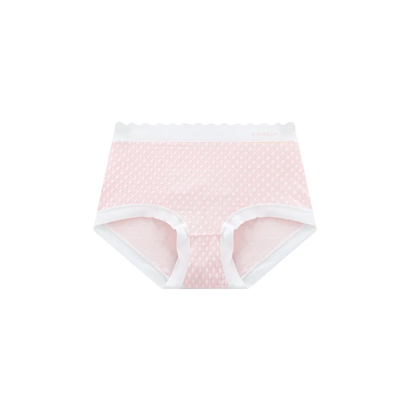 Women M-3XL Plus Size Modal Antibacterial Underwear Sexy Seamless High Waist Panties Comfort Briefs Girls Jacquard Lingerie 8106 Aviola