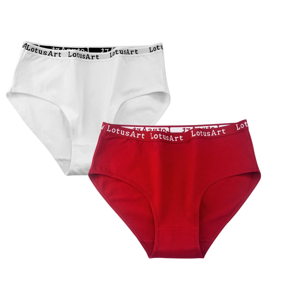 2PCS/Set Cotton Panties Women High Waist Briefs Solid Color Pantys Female Intimates Comfot Breathable Lingerie M-2XL Underpants Aviola