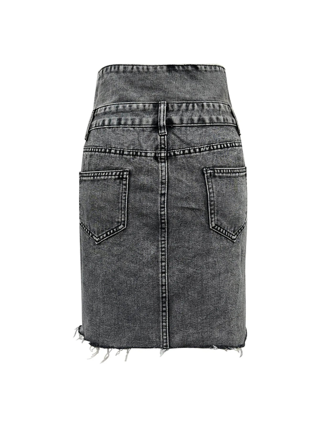 Denim Skirts Women Mid Length Skirt A Line Slim Mom Jeans Button Elegant Splice Y2k Temperament Casual Party Club Summer 2025 Aviola