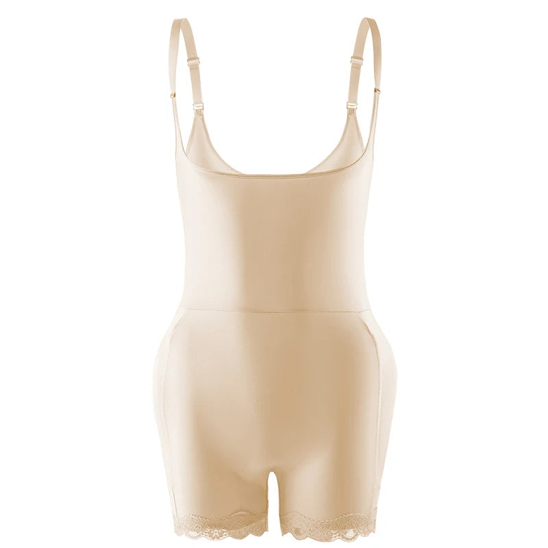 4-Pad Body Shaper Bodysuit for Women Adjustable Strap Tummy Control Shapewear Butt Lifter Hip Enhancer Slimming Waist Cincher Aviola