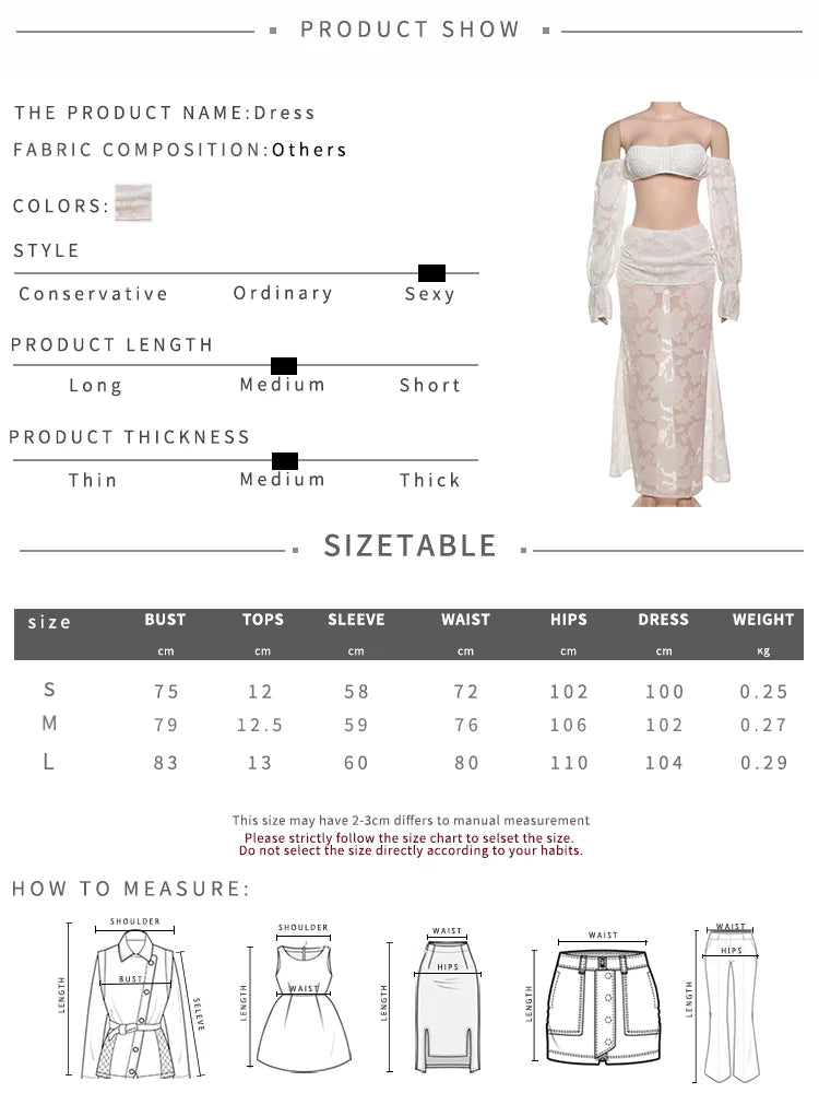 Nibber Beach Party Mesh Patchwork 2 Piece Set Women Sexy Slash Neck Flared Sleeve Crop Tops+A-Line Long Skirts Elegant Suits Aviola