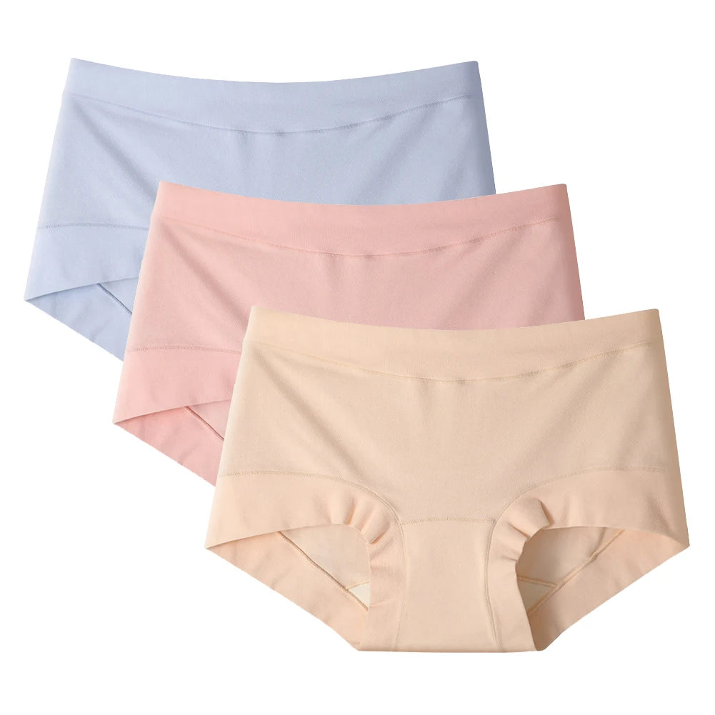3PCS Cotton Size M-XXL Women's Panties Ladies Underwear Home Female Briefs Soft Comfortable Breathable girl's Lingerie Aviola