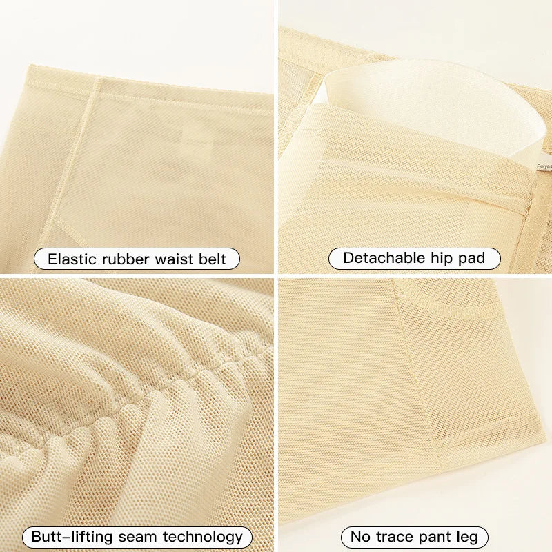 Women 4-Pad Butt Lifter Panties High Waist Tummy Control Shapewear Hip Enhancer Mesh Briefs Belly Slimming Body Shaper Shorts Aviola