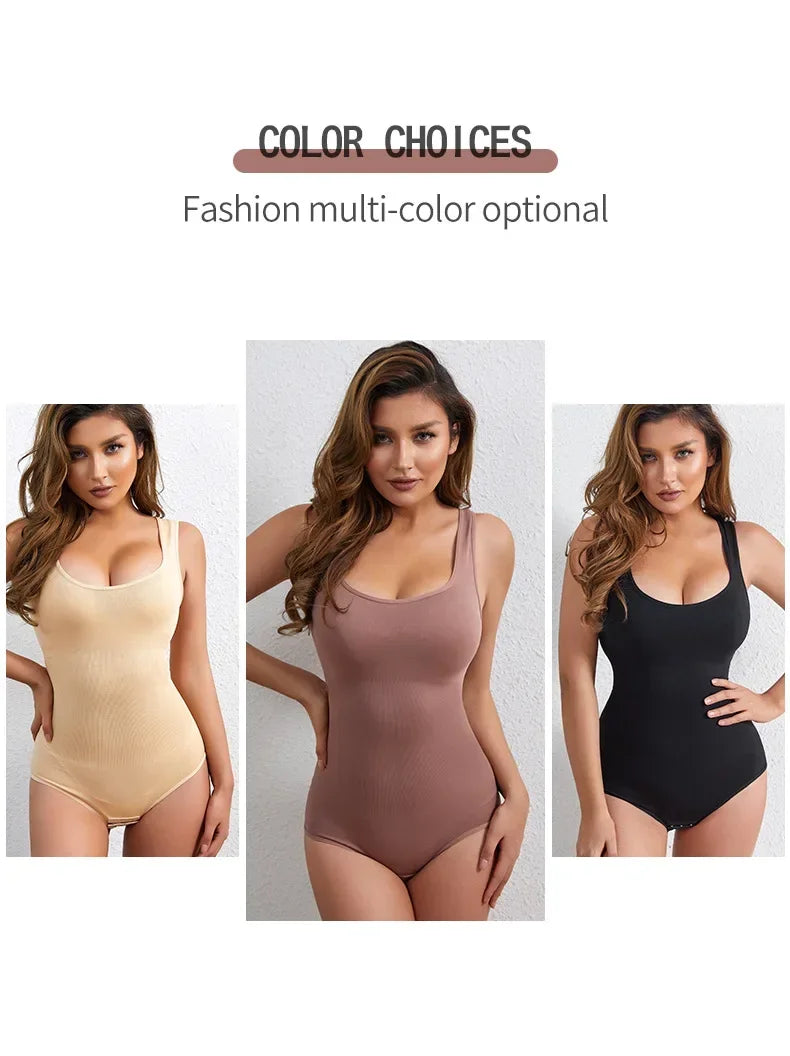 Shapewear Women Seamless Solid Shaping Bodysuit, Crew Neck Tummy Control Slimming Body Shaper, Women's Underwear & Shapewear Aviola