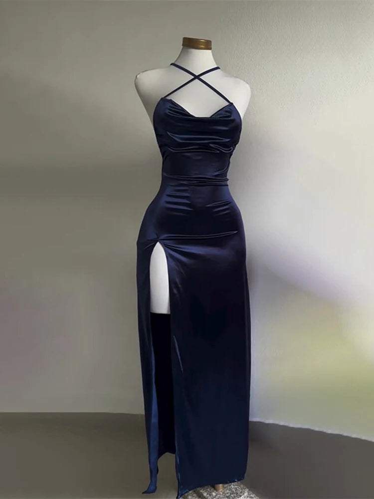 2025 European and American hot new dress summer high-end Y2K sexy suspender spicy girl dress long skirt Aviola