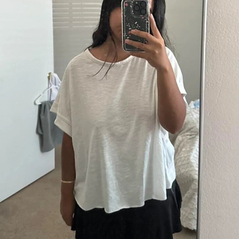Europe and the United States foreign trade women's 2024 new women's back sports yoga T-shirt relaxed casual breathable Aviola