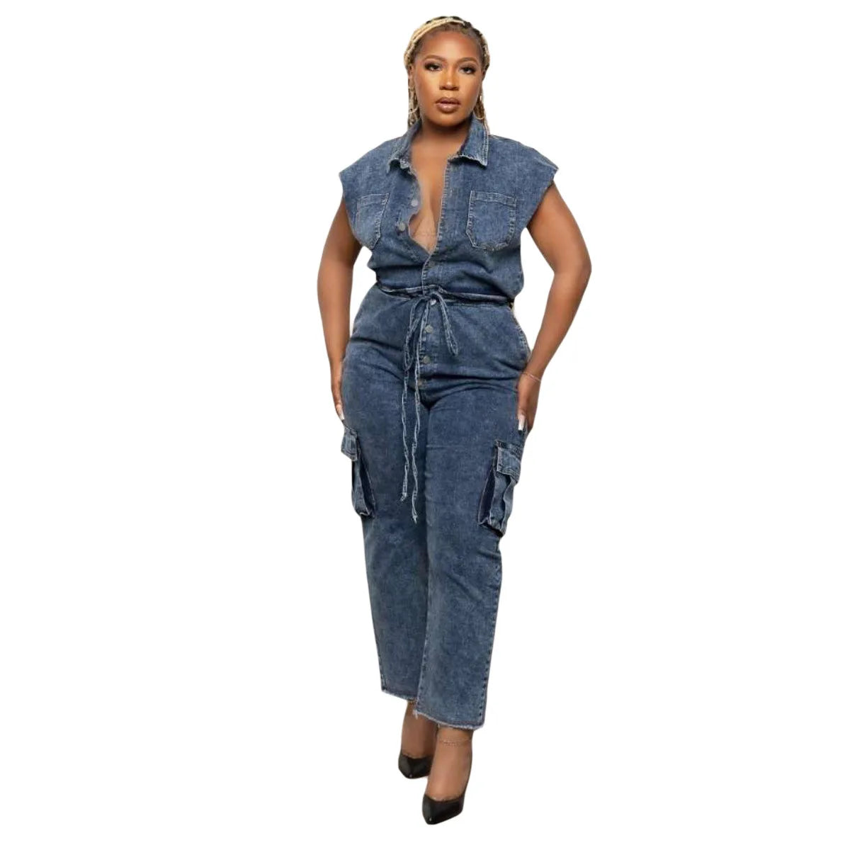 Demin Overalls Women Slim Fit Jumpsuits Sleeveless One Piece Long Pants Mom Jeans High Waist Y2k Club Party Casual Rompers Aviola