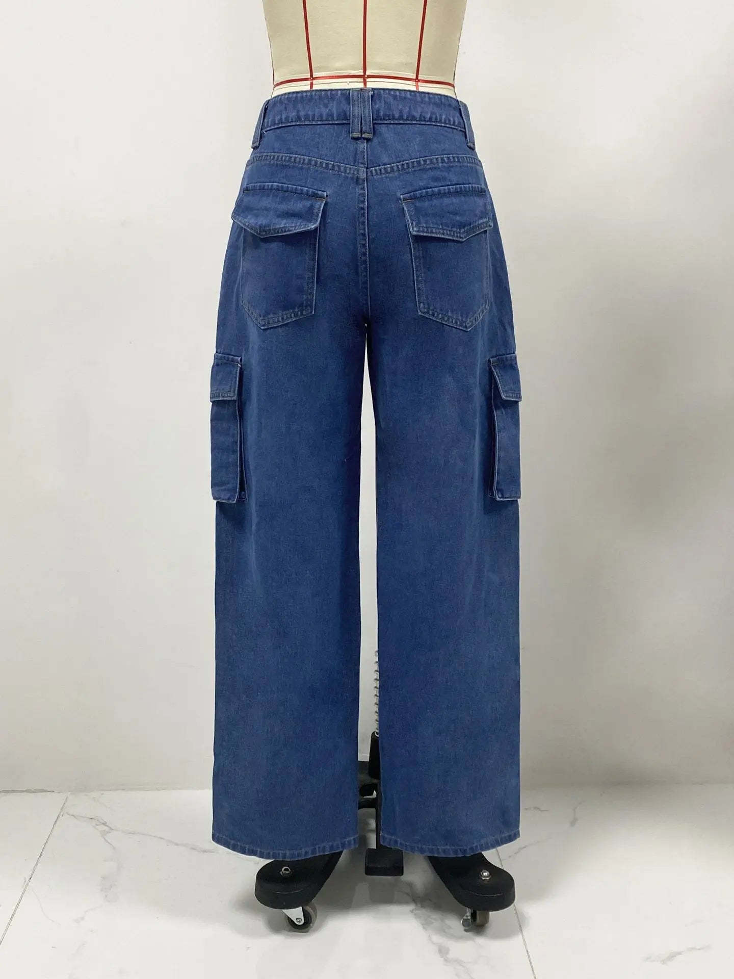 Denim Pant Women Mom Jeans Long Pants Mid Waist Straight Trousers Y2k Streetwear Elegant Splice Slim Fit Work Pocket Casual Aviola