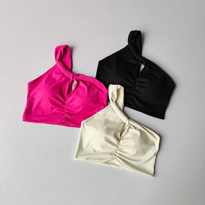 Women Yoga Bra Sexy Slant Strap Fashion Sports Bras Yoga Top Vest Yoga Gym Bra outdoor Sport Running Fitness Sport Underwear Aviola