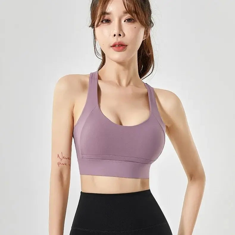 High-end Sports Bra Gym Push Up Bra Women Back High Impact Workout Sport Top Crop Fitness Wear For Yoga Gym Brassiere Sportswear Aviola