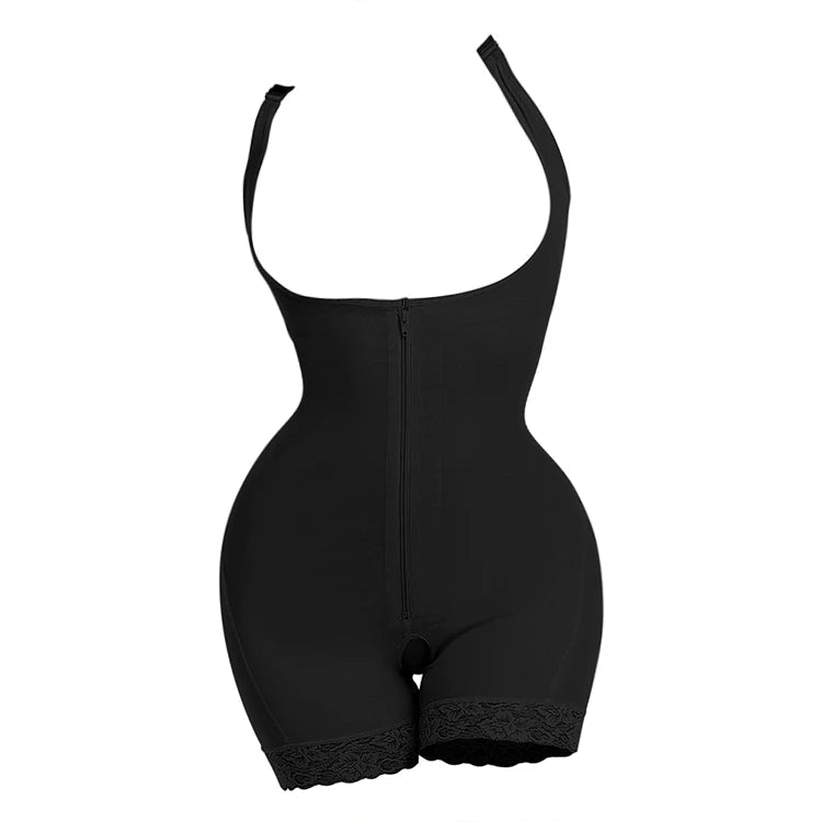Women's Shapewear Bodysuit  Slimming  Butt Lifter Full Body Shaper Bbl Tummy Control Open Crotch Ziper Design Fajas Reductoras Aviola