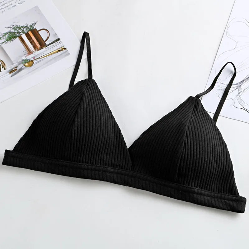 2Pcs/Set Cotton Bras For Women Push Up Bralette Sexy Lingerie Brassiere Female Wire Free Seamless Underwear Padded Bras Aviola