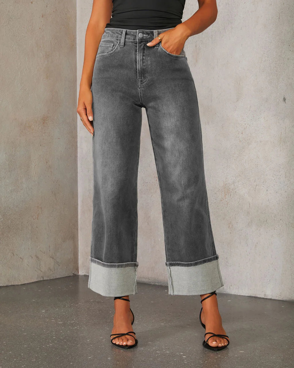 Mom Jeans Women Denim Pant Wide Leg Long Pants Y2k Streetwear High Waist Straight Trousers Elegant Temperament Spring 2025 Aviola