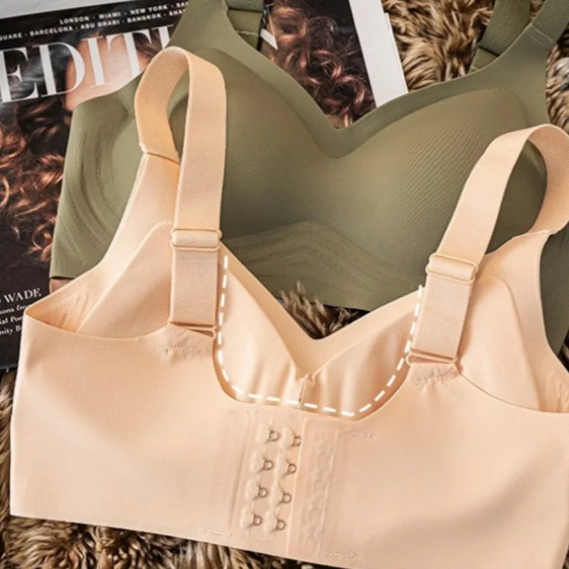 3Pcs/Set Seamless Bras For Women Padded Bra Non-wire Underwear Sexy Lingerie Wide shoulder Straps Brassiere Soft Tops Intimates Aviola