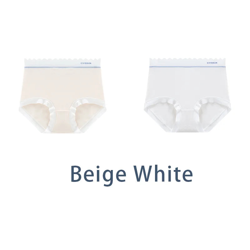 2PCS/Set Women M-3XL Big Size Seamless Antibacterial Underwear Sexy Sport Panties Comfort Briefs High Waist Soft Lingerie Aviola