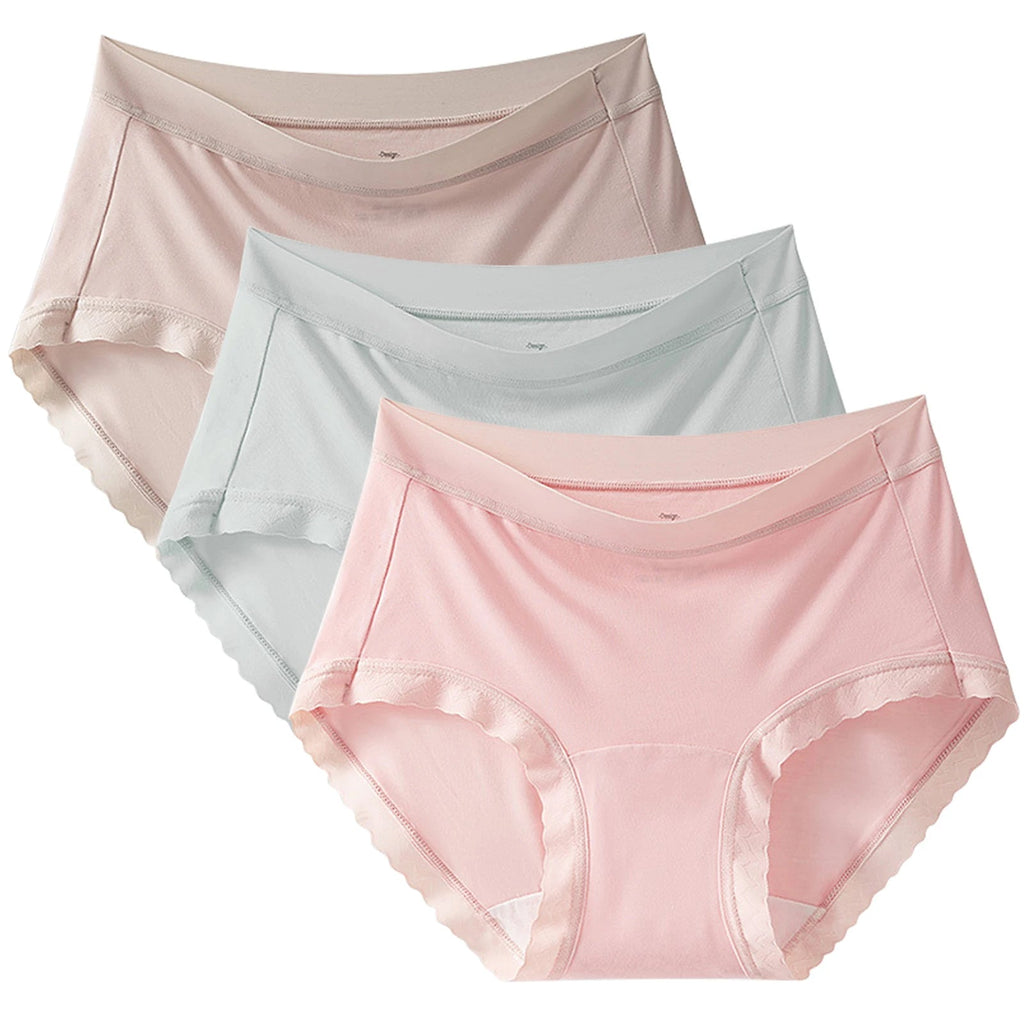 3pcs/Set Plus-Size Cotton Panties Girls Briefs Women Comfortable Breathable Female's Lingerie Soft Underwears Aviola