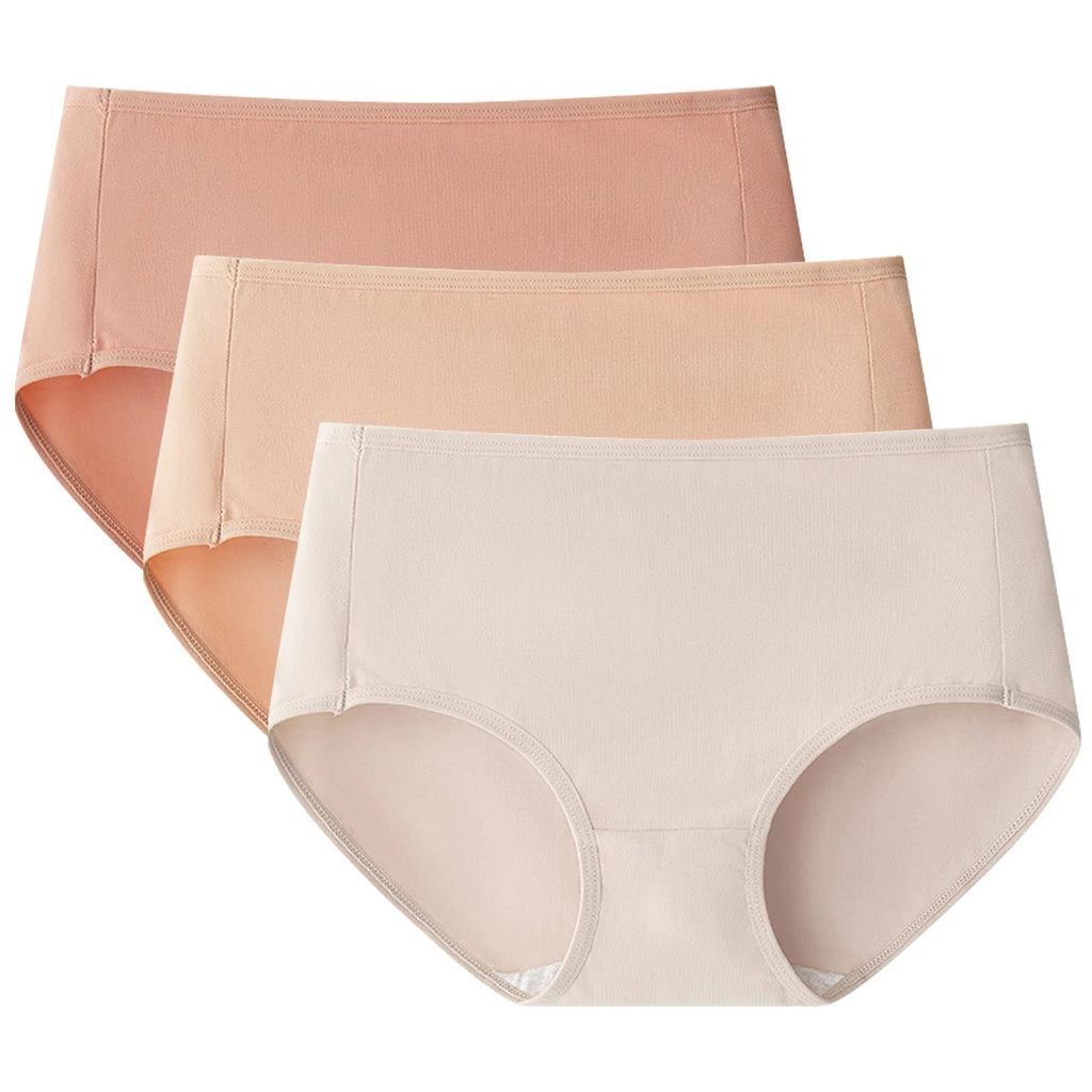 3pcs/Set M-XXXL Women Cotton Briefs Comfortable Soft Breathable Elastic Underwear Soft Ladies Panties Aviola