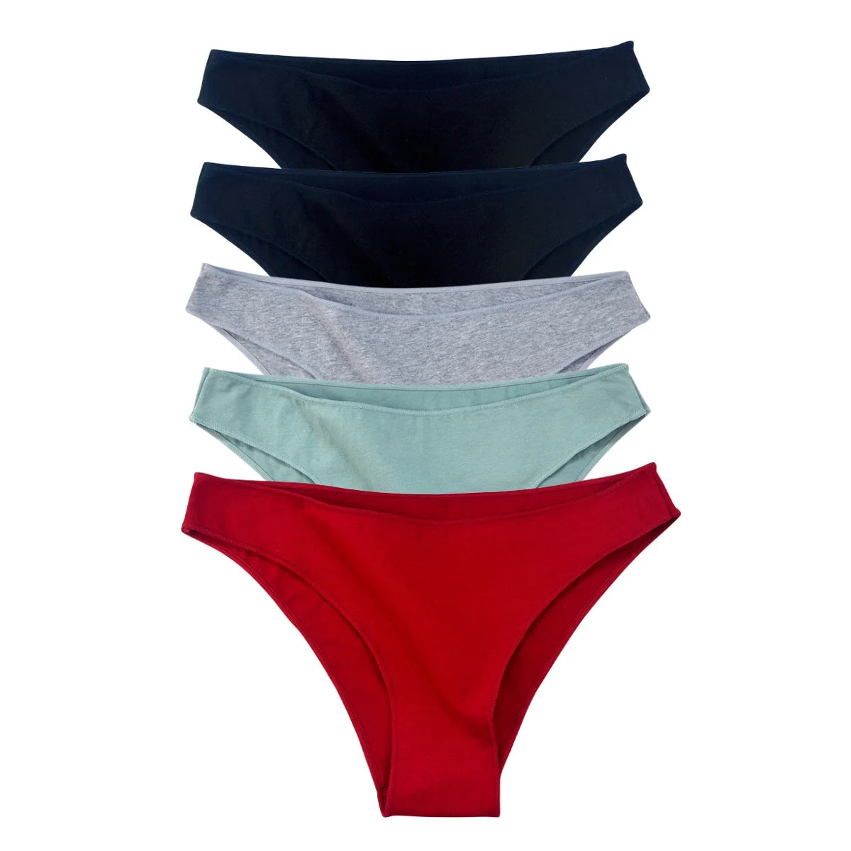 5PCS/Set Cotton Panties Women Low Rise Briefs Solid Color Seamless Underwear Comfy Intimate Breathable Underpants M-XXL Lingerie Aviola