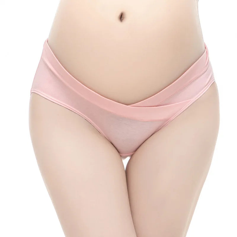 4pcs Maternity underwear women cotton low waist support breathable summer plus size briefs full cotton crotch women's underwear Aviola