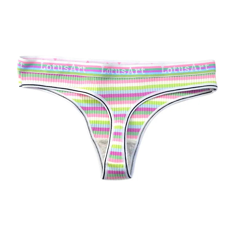 3pcs/Set Colorful Low Waist Cotton Panties for Women Panties Lingerie Breathable Female Girl Briefs Comfortable Pants Aviola