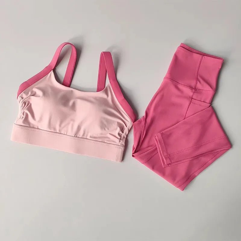Yoga Suit for Women High-end 2PCS Yoga Set Workout Sets Sportswear Gym Clothing Fitness Suit Bras and Leggings Sports Suits Aviola