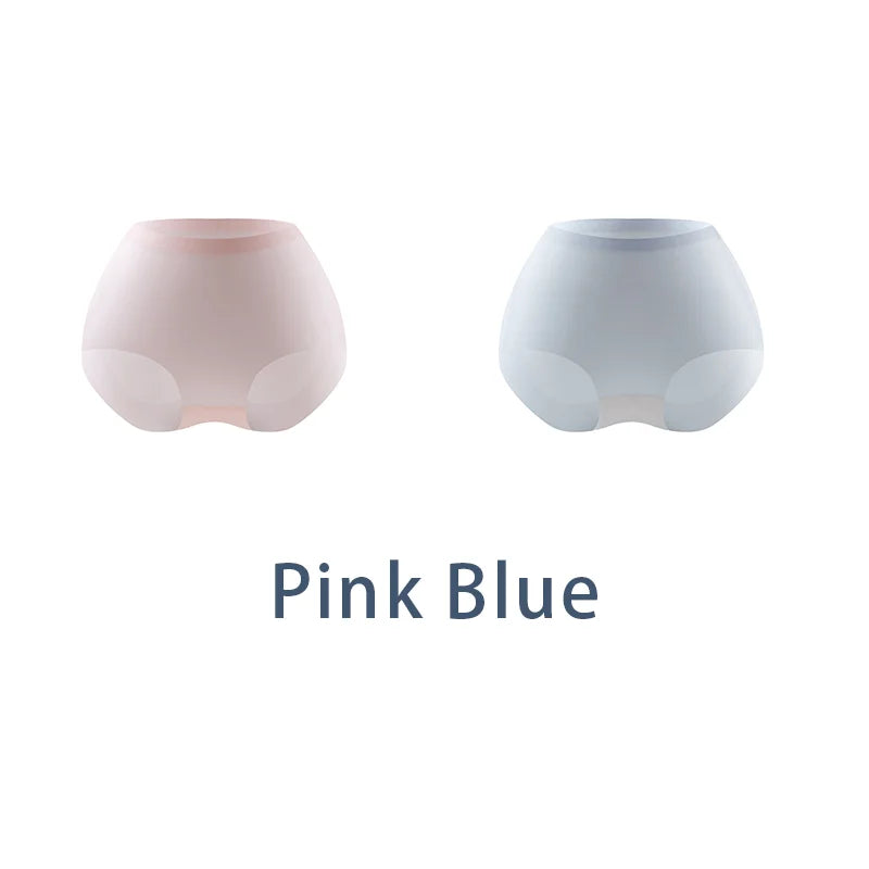 2PCS/Set Women 10D Ultra Thin Antibacterial Seamless Underwear Girls Yoga Sport Panties M-3XL Plus Size Comfort Briefs Lingerie Aviola