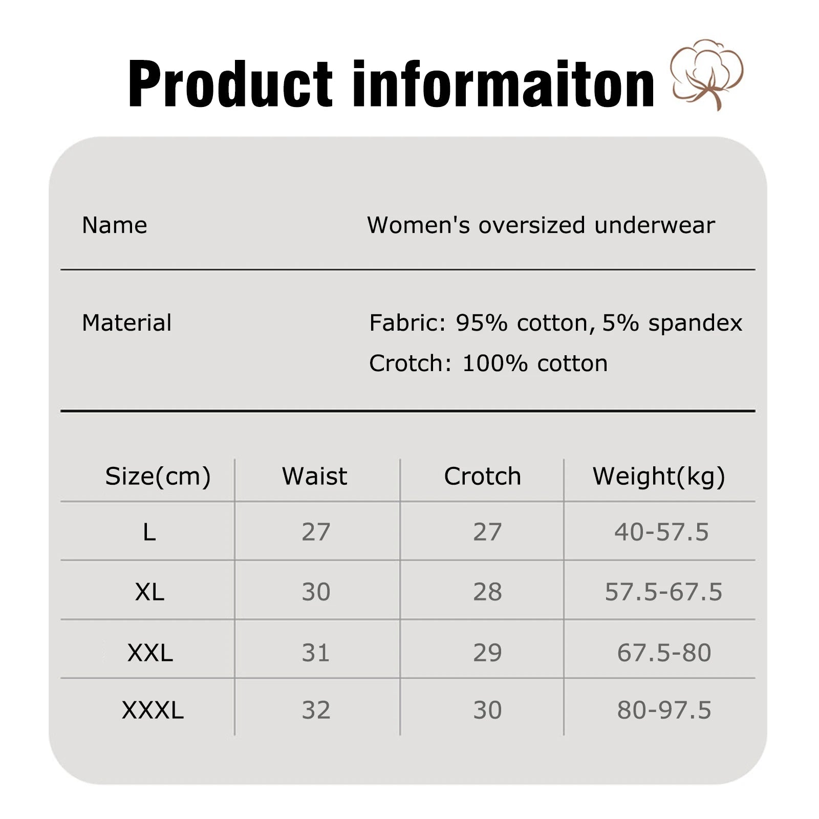 3pcs/Set Plus-Size Cotton Panties Girls Briefs Women Comfortable Breathable Female's Lingerie Soft Underwears Aviola