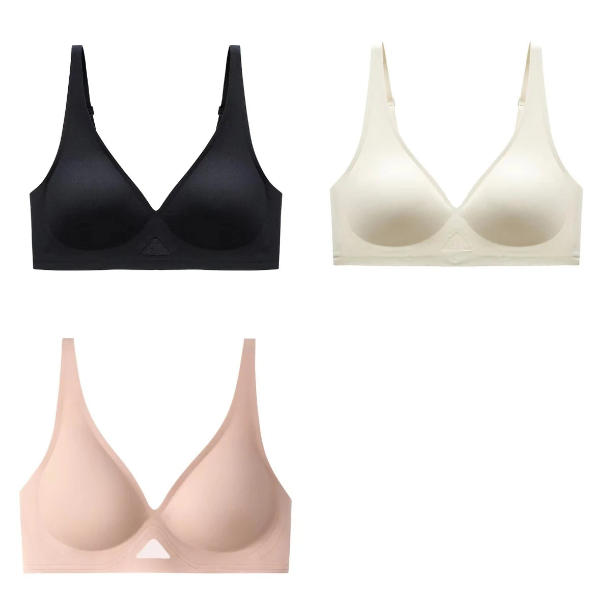 3pcs/Lot Seamless Bras for Women Push Up Brasiere Deep V Bralette Comfort Nonwire Underwear Female Invisible Bra Sexy Lingerie Aviola
